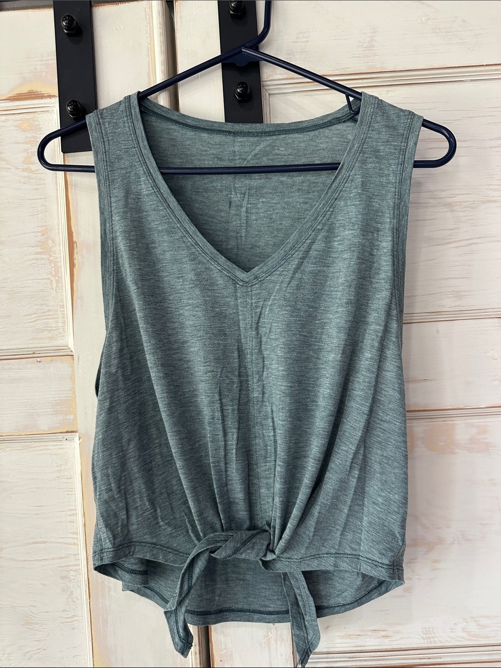 lululemon athletica Heathered Sage Tie-Front V-Neck Tank
